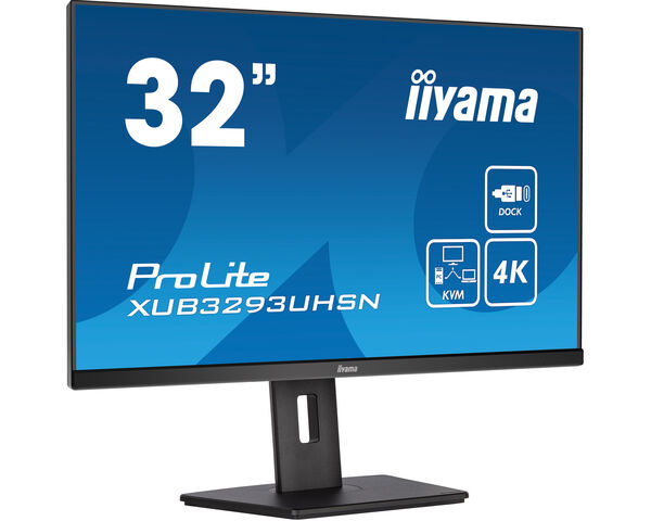 TFT  31,5"/80,0cm iiyama ProLite XUB3293UHSN *schwarz* KVM-Switch, USB-C-Dock und LAN Anschluß TFT  31,5"/80,0cm iiyama ProLite XUB3293UHSN *schwarz* KVM-Switch, USB-C-Dock und LAN Anschluß