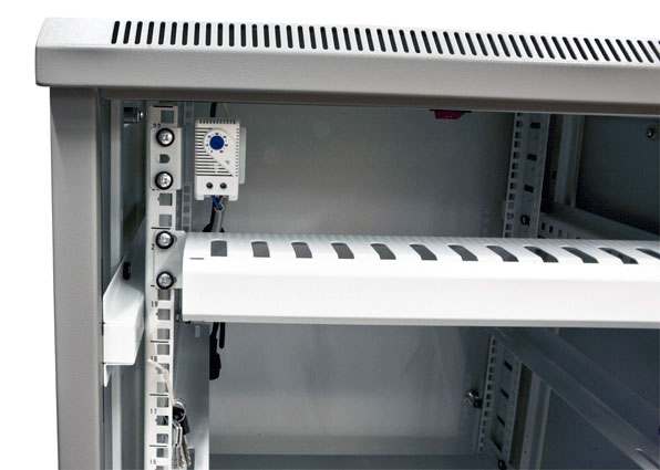 ALLNET 19"Schrank, 42HE, B600/T1200mm, Glastür, Lichtgrau, SNB-Serie,