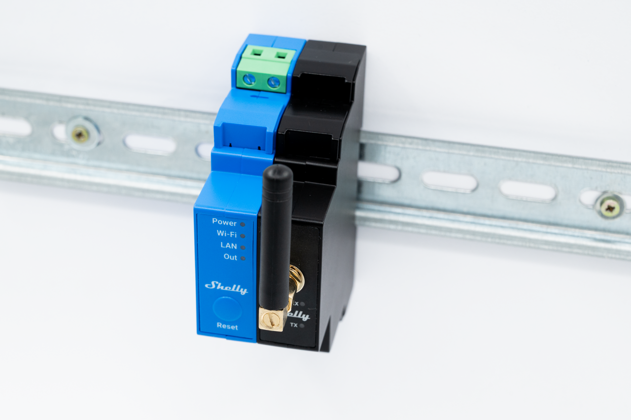 Shelly · Hutschiene Zubehör · "Pro LoRa Add-on"
