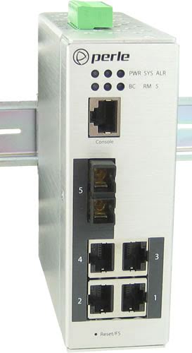 Perle IDS-205G-CMD05 Managed L2 Gigabit Ethernet (10/100/1000) Metallic
