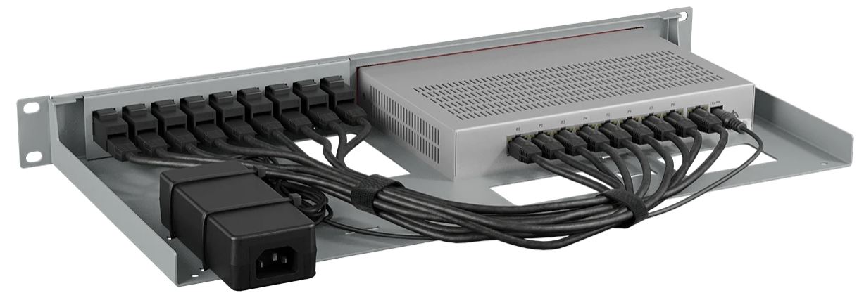 Rackmount.IT, Rack Mount Kit for Zyxel USG Flex 50/50AX/50H/50HP/100/100AX/100H/100HP/100W/, UTP, 1HE/19",