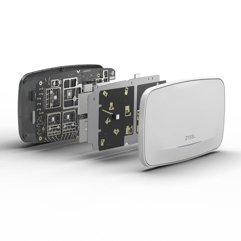 Zyxel Wireless AP WIFI7 • BE22000 • 4x4 • Indoor • 1x 10 GbE + 1x 1 GbE PoE bt • WBE660S • NebulaFlex/Controller • Connect & Protect
