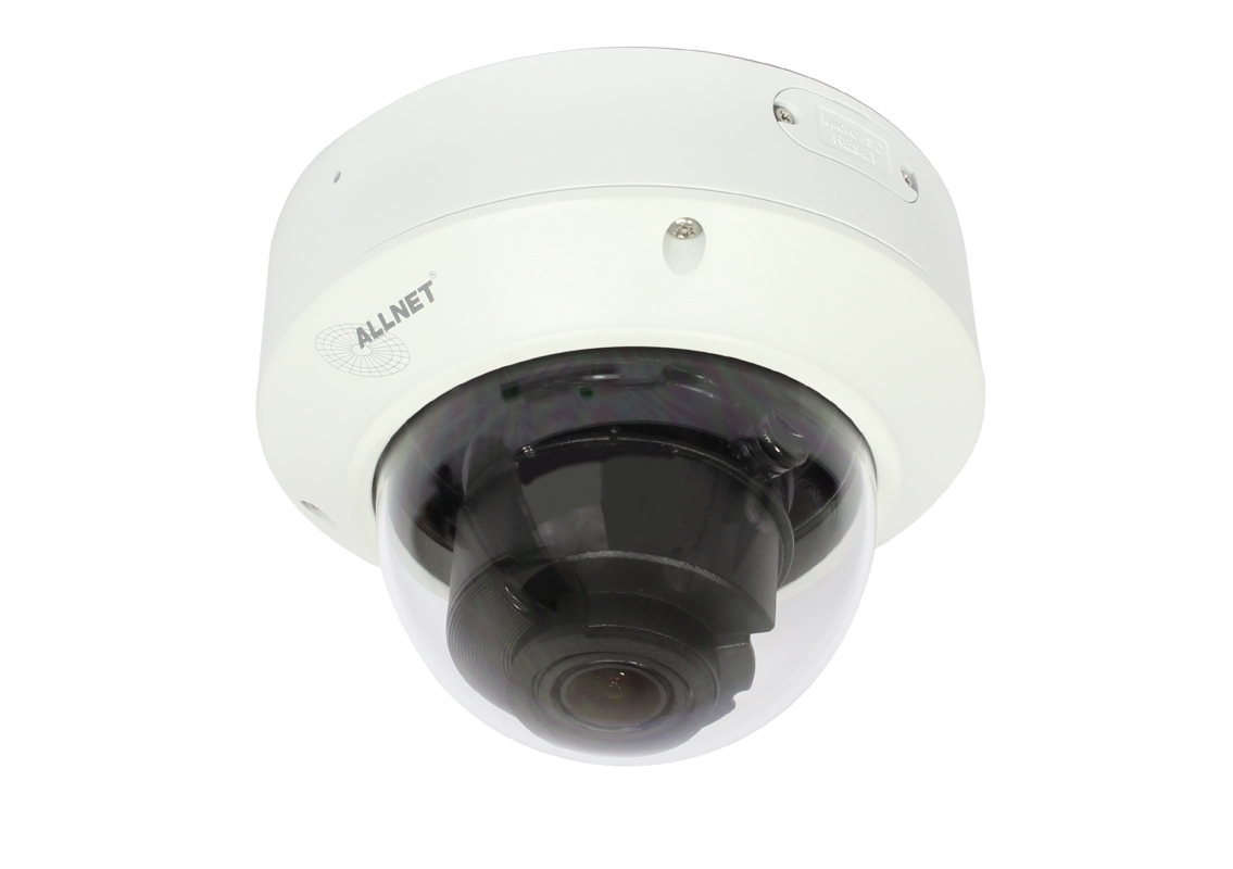 ALLNET IP Kamera Fix Dome / Outdoor / 5MP / IR / Vandalismus / Low-Light / Motorisiertes Vario-Objektiv / 93° / "ALL-CAM2495v3-LVEFN"