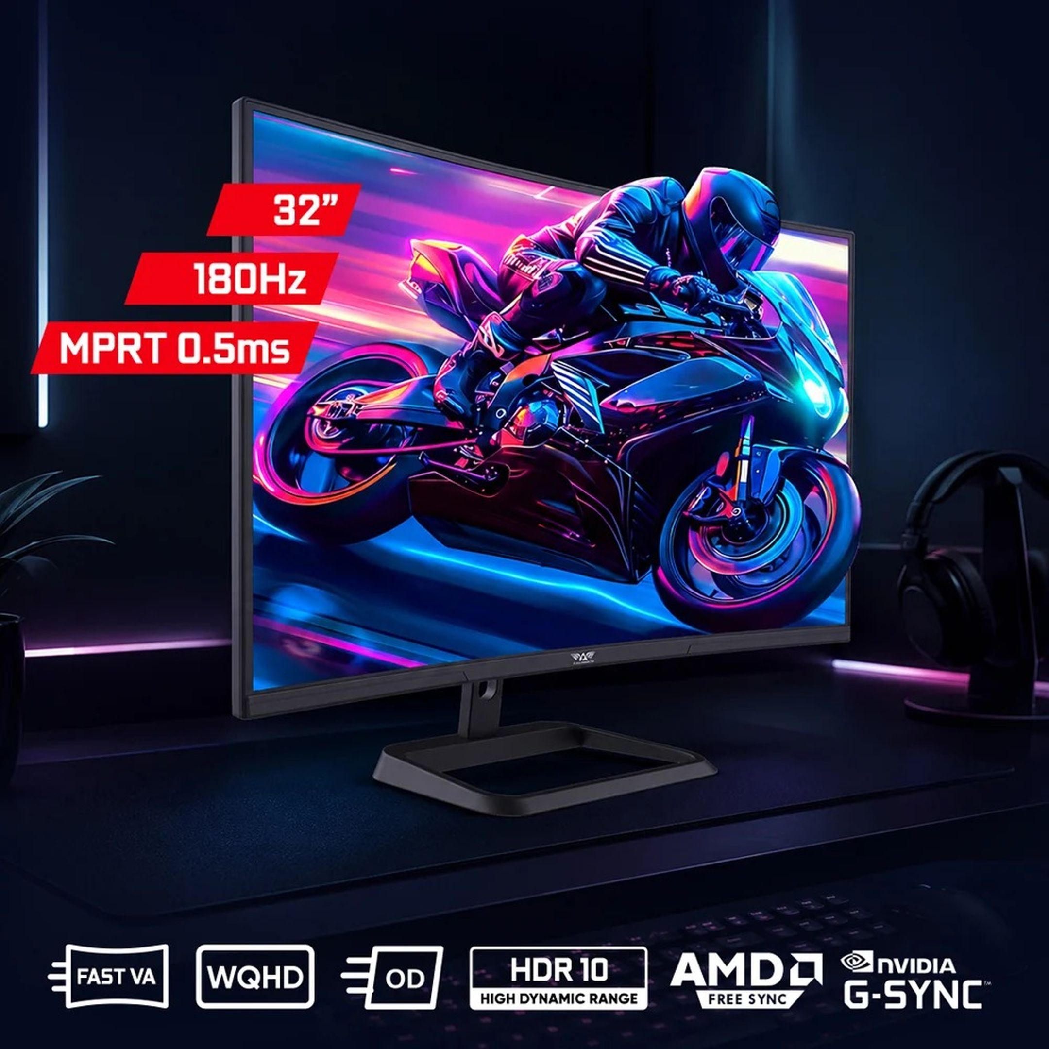 Armaggeddon Pixxel+ PXP32 PRO.G Curve Gaming Monitor (Black)