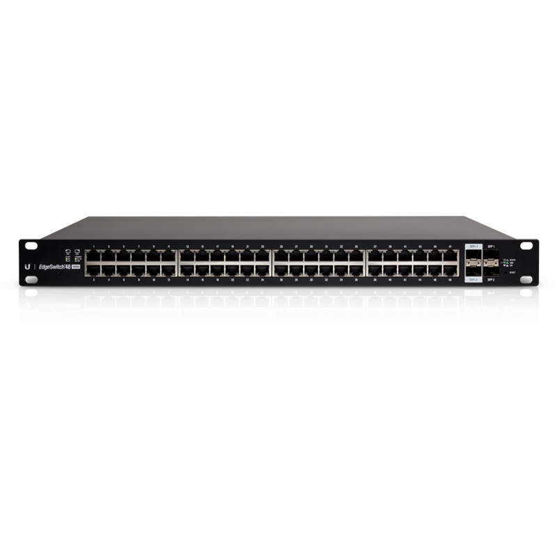 Ubiquiti ES-48-500W network switch Managed L2/L3 Gigabit Ethernet (10/100/1000) Power over Ethernet (PoE) 1U Black
