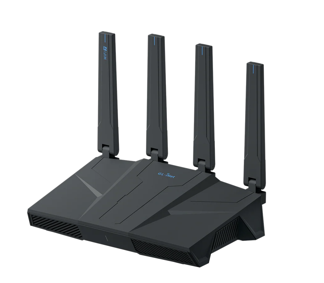 ALLNET Wireless Router WIFI6 • AX6500 • 4x4 • 2.5GbE • High-Performance Home Router "OpenWRT" • GL-BE6500 / Flint 3e
