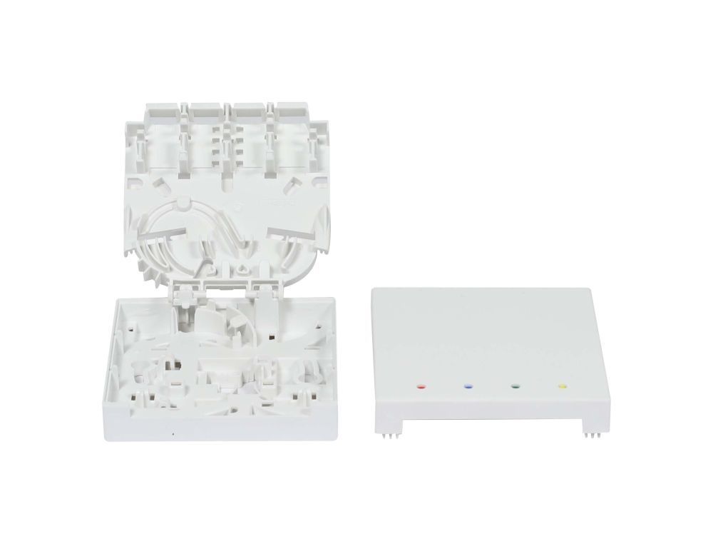 LWL-FTTH Compact Box vorkonfektioniert,  4xSC/APC -> open End, 20m,  9/125u, G.657.A2, 4-Faser, OD=2,2mm, Synergy 21