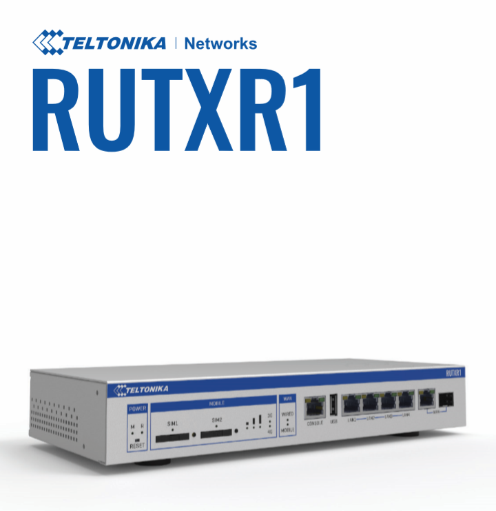 Teltonika · Router · RUTXR1 · SFP · LTE · WAN / 19" Winkel inklusive Teltonika · Router · RUTXR1 · SFP · LTE · WAN / 19" Winkel inklusive