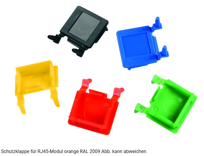TelegäRtner Modul, Zbh. Schutzklappe FüR AMJ/AMJ-S/AMJ-SL, Orange, 100-Pack