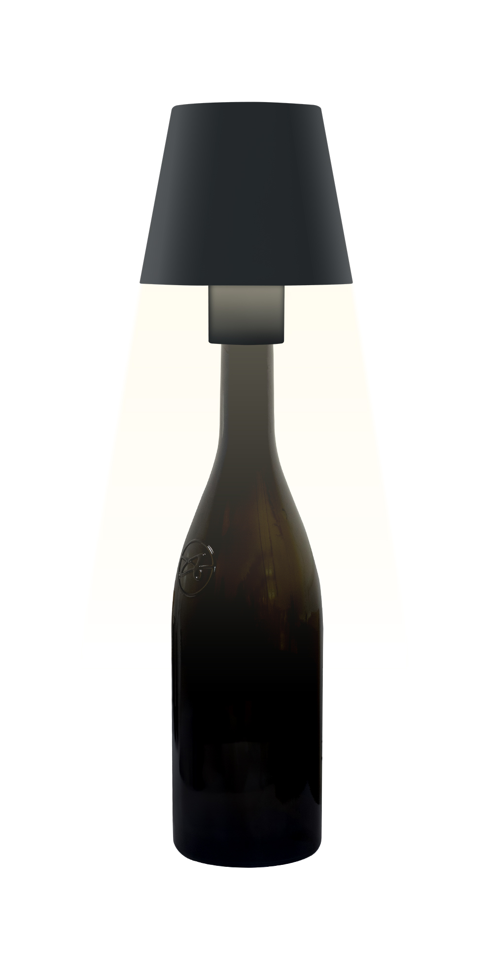 Synergy 21 LED Tischleuchte Battery FüR Flaschen, Outdoor IP54, Touch Switch Dimmbar, Black