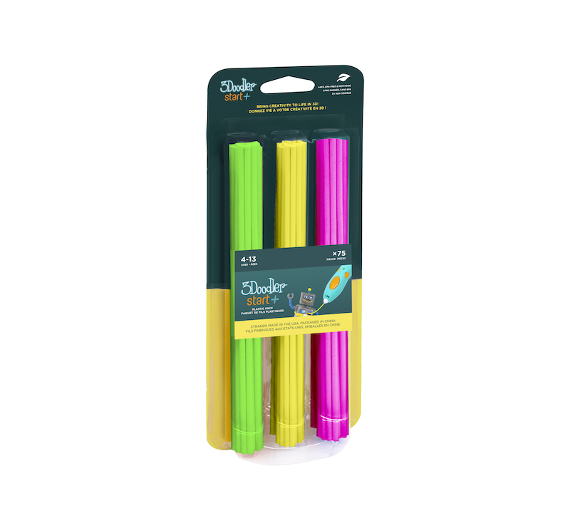 3Doodler Start 3DS-ECO-MIX4-75 3D printing material Compostable plastic Green, Pink, Yellow 1 g