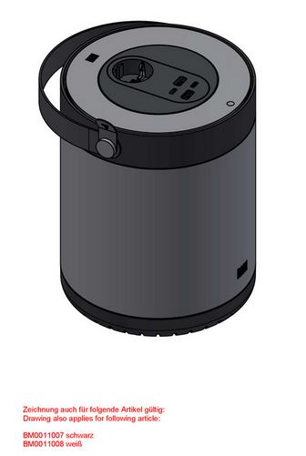 BACHMANN MOV:E POWER UNIT 1xCEE7/3 2x Charger USB-A/C, 220W, Mit Security Lock Adapter, Black
