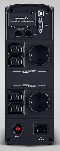 CyberPower USV, PFC-Serie, 1600VA/1000W, Line-Interactive, USB, reiner Sinus, Schutzkontaktdosen/IEC C13,