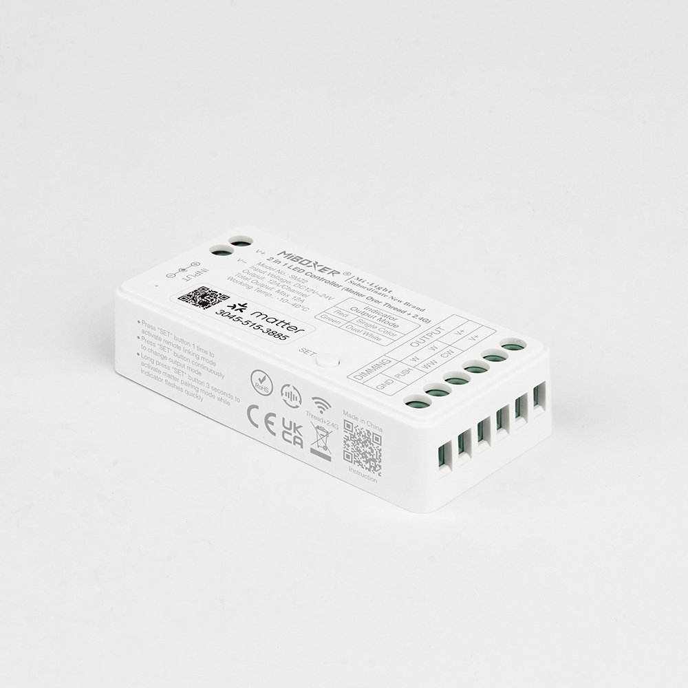 MiBoxer SM2 LED Controller Matter-Serie 2in1 Single colour/CCT(dual white) dim DC12/24V Matter Over Thread+2.4GHz