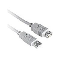 Kabel USB, A(St) => A(Bu),  1.0m, USB2.0, Verlängerung, grau, Classic