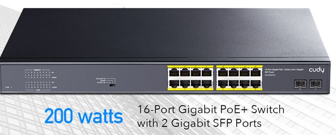 Cudy GS1020PS2 network switch Gigabit Ethernet (10/100/1000) Power over Ethernet (PoE) Black