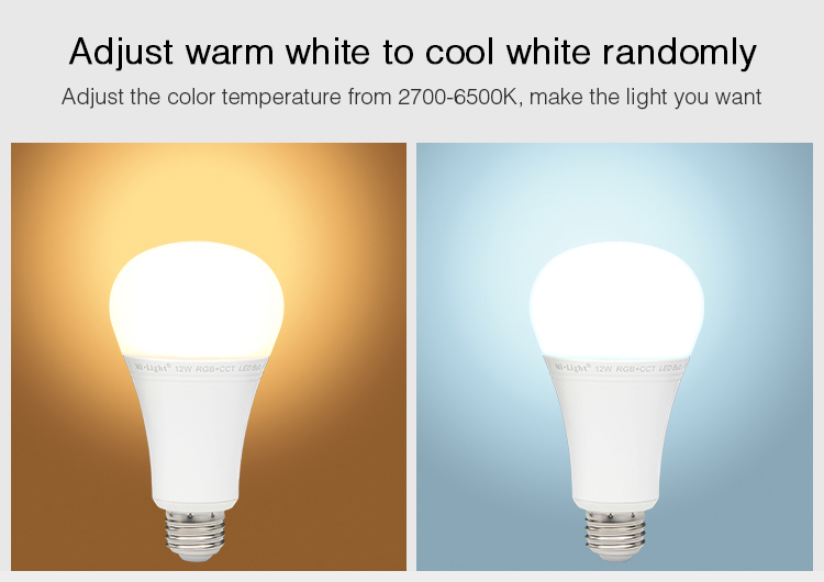 LED Retrofit E27 Bulb 12W RGB-WW Lampe Mit Funk Und WLAN Milight/Miboxer