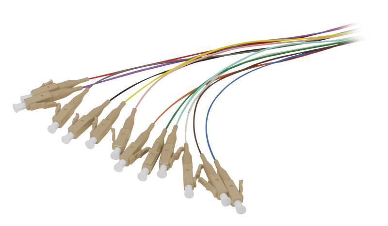 LWL-Pigtail-LC 50/125u, 2mtr. OM2, 12-Pack, farbig, Synergy 21, LWL-Pigtail-LC 50/125u, 2mtr. OM2, 12-Pack, farbig, Synergy 21,