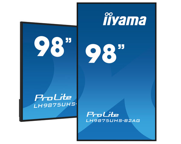 iiyama LH9875UHS-B2AG Signage Display Digital signage flat panel 2.48 m (97.5") LED Wi-Fi 500 cd/m² 4K Ultra HD Black Built-in processor Android 11 24/7