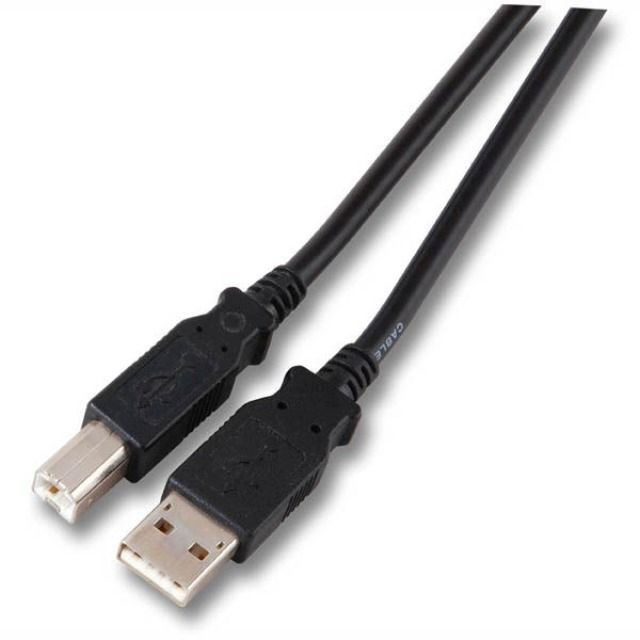 Kabel USB, A(St) => B(St),  5.0m, USB2.0, schwarz, Classic,