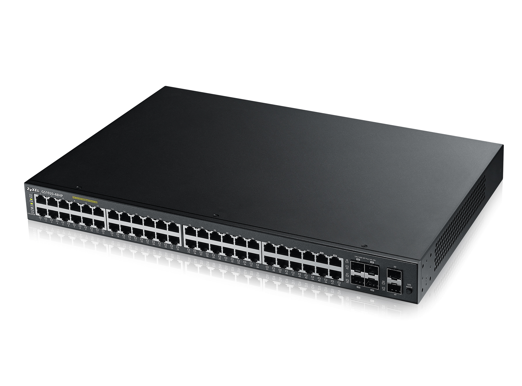 Zyxel GS1920-48HPV2 Managed Gigabit Ethernet (10/100/1000) Power over Ethernet (PoE) Black