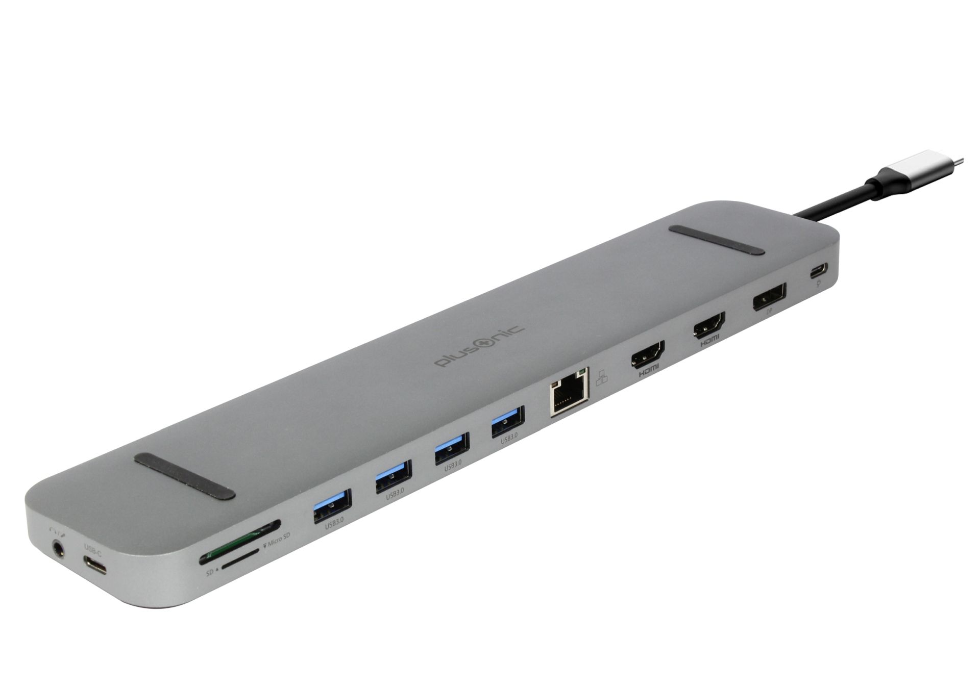 Plusonic USB-C Docking Adapter/Hub 9in1 With HDMI/DP/LAN/USB