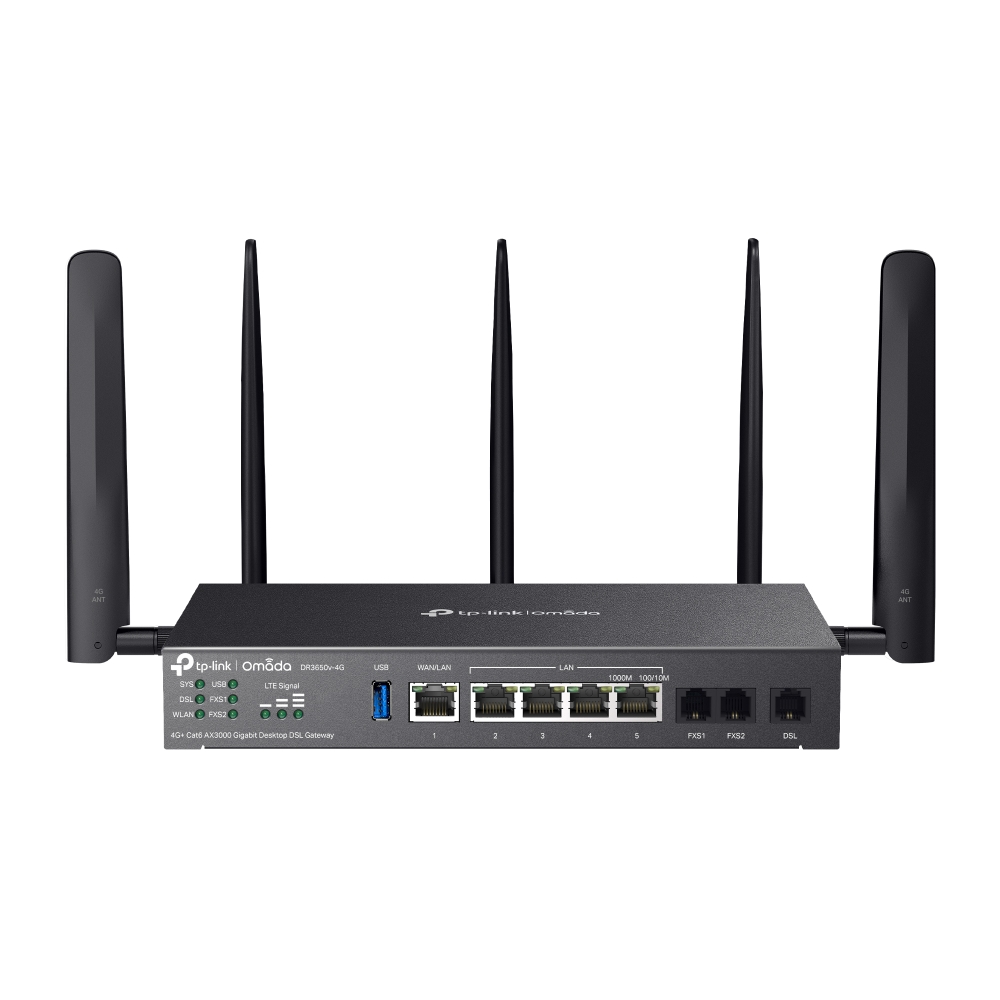 OMADA - DR3650v-4G Omada AX3000 Desktop DSL Gateway