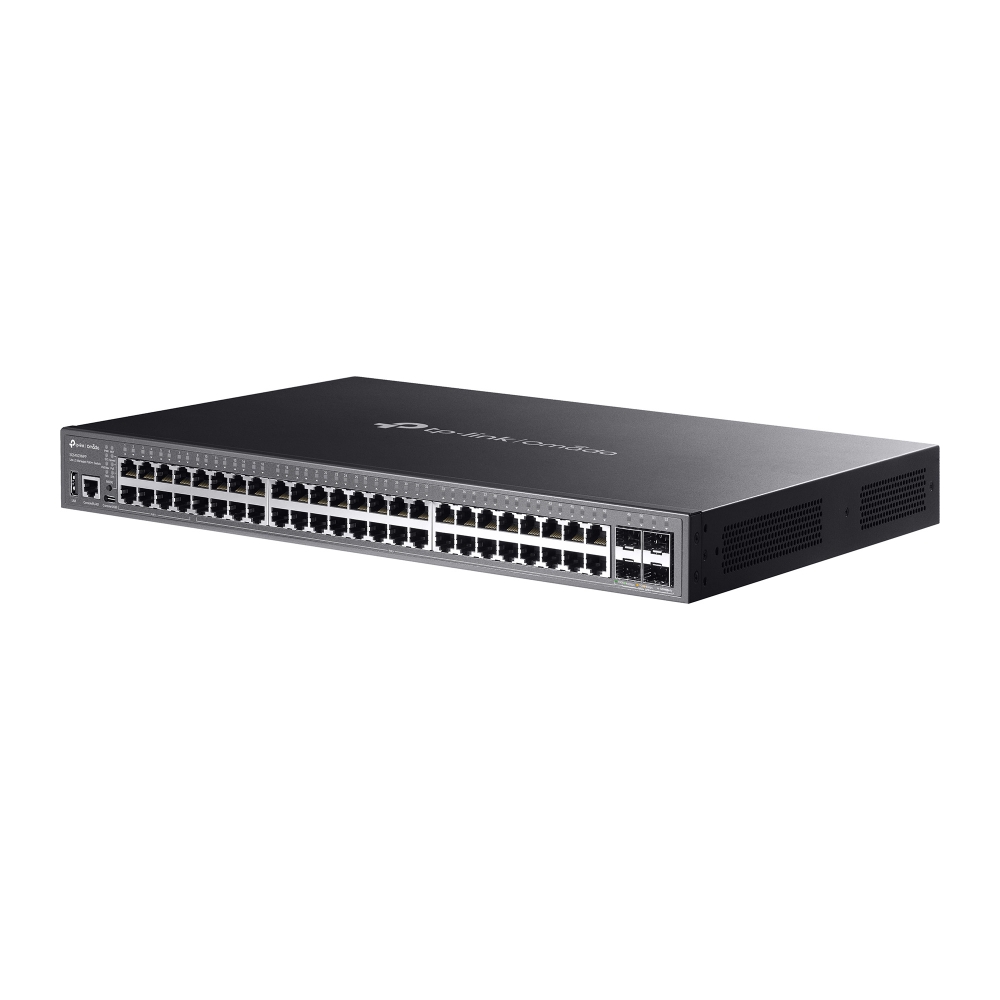 TP-Link Switch full managed Layer3 52 Port • 48x 1 GbE • 4x SFP+ • PoE Budget bis zu 720 Watt • 24x PoE+ • Omada • SG5452XMPP(UN)