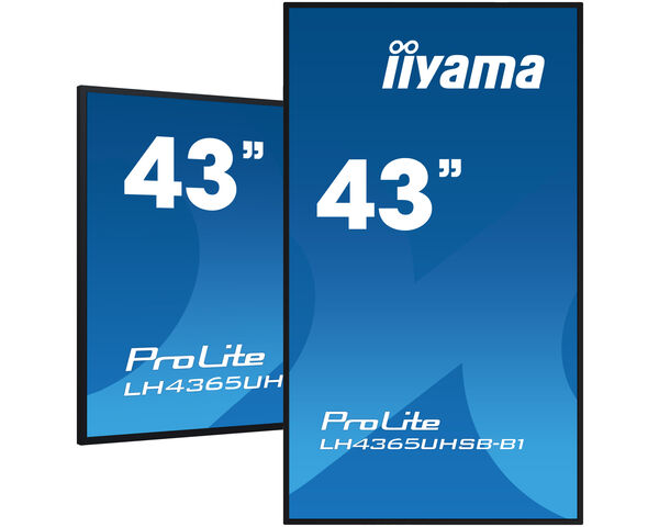 iiyama LH4365UHSB-B1 Signage Display Kiosk design 108 cm (42.5") LED Wi-Fi 800 cd/m² 4K Ultra HD Black Built-in processor Android 11 24/7