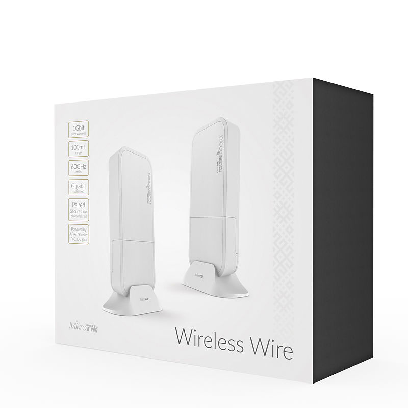 MikroTik Wireless Wire wAPG-60ad devices for 60Ghz link, RBwAPG-60adkit MikroTik Wireless Wire wAPG-60ad devices for 60Ghz link, RBwAPG-60adkit