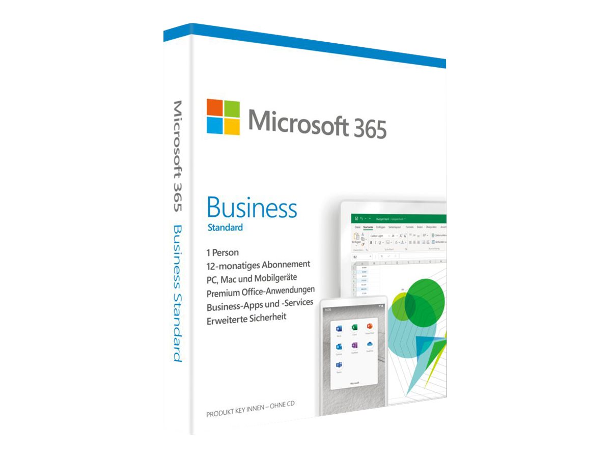 Microsoft 365 Business Standard 1 license(s) Subscription German 1 year(s)