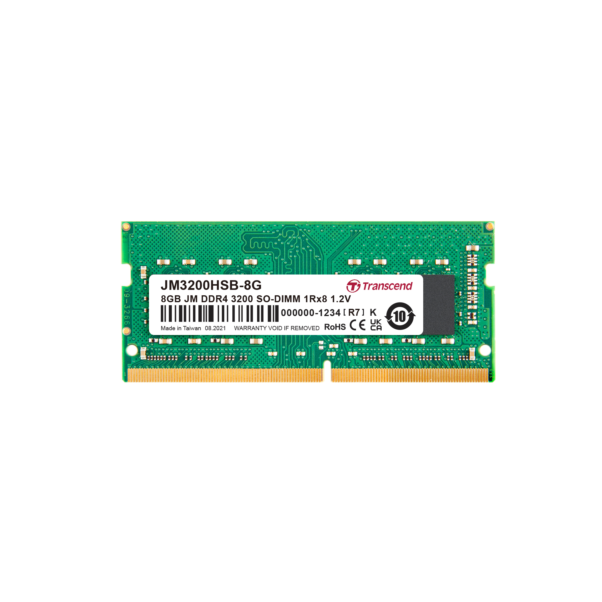 Transcend JetRam JM3200HSG-8G memory module 8 GB 1 x 8 GB DDR4 260-pin SO-DIMM