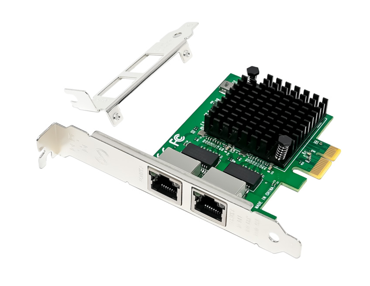 ALLNET PCIe 2.5G X4 Dual Port 2.5 Gigabit Server Adapter- Copper RJ45 - ALL0144v2-2-2.5G-TX