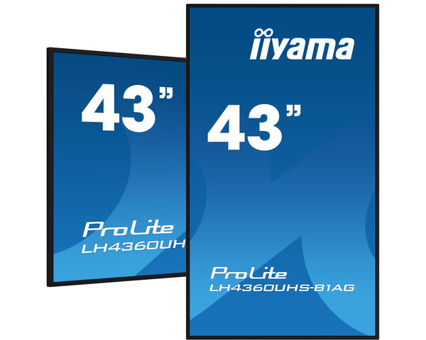 iiyama LH4360UHS-B1AG Signage Display Digital A-board 108 cm (42.5") LED Wi-Fi 500 cd/m² 4K Ultra HD Black Built-in processor Android 11 24/7