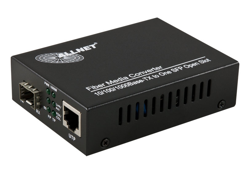 ALLNET Medienkonverter 10/100/1000BASE-T auf 1000BASE-SX/-LX Single/-Multimode SFP Mini-GBIC Anschluss "ALL-MC104G-SFP1" ALLNET Medienkonverter 10/100/1000BASE-T auf 1000BASE-SX/-LX Single/-Multimode SFP Mini-GBIC Anschluss "ALL-MC104G-SFP1"
