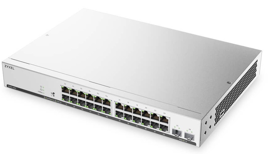 Zyxel Switch Smart Managed Layer2 26 Port • 24x 1 GbE • 2x SFP • 19 " • LüFterlos • NebulaFlex • GS1915-26V2