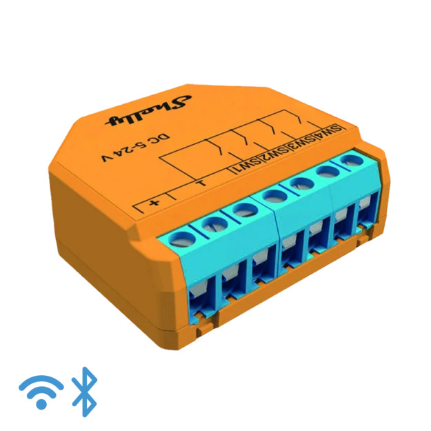 Shelly · Unterputz · "Plus i4 DC" · Szenenaktivierer · WLAN · BT