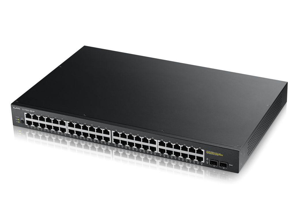 Zyxel GS1900-48HPv2 Managed L2 Gigabit Ethernet (10/100/1000) Power over Ethernet (PoE) Black