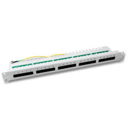 Patch Panel 50xTP,CAT3,ISDN,19",Lichtgrau,