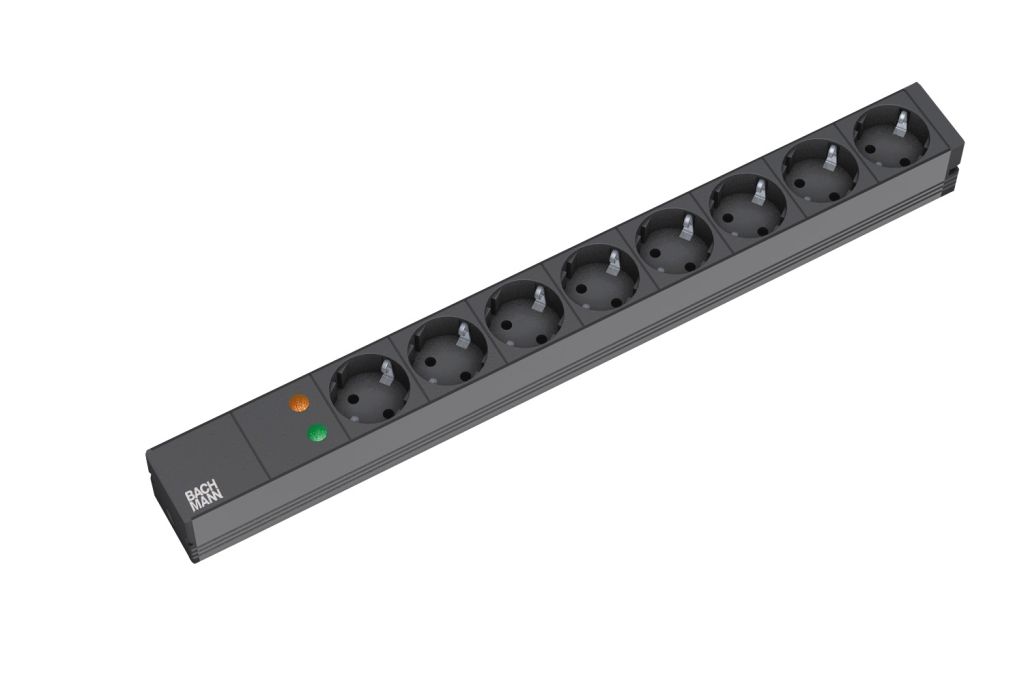 ALLNET 19"zbh. Steckdosenleiste, 8xDosen(CEE7)->Stecker(CEE7), ÜS, Bachmann, Schwarz, ALLNET 19"zbh. Steckdosenleiste, 8xDosen(CEE7)->Stecker(CEE7), ÜS, Bachmann, Schwarz,