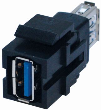BACHMANN Keystone USB 3.0 Kupplung Type A/A, Black
