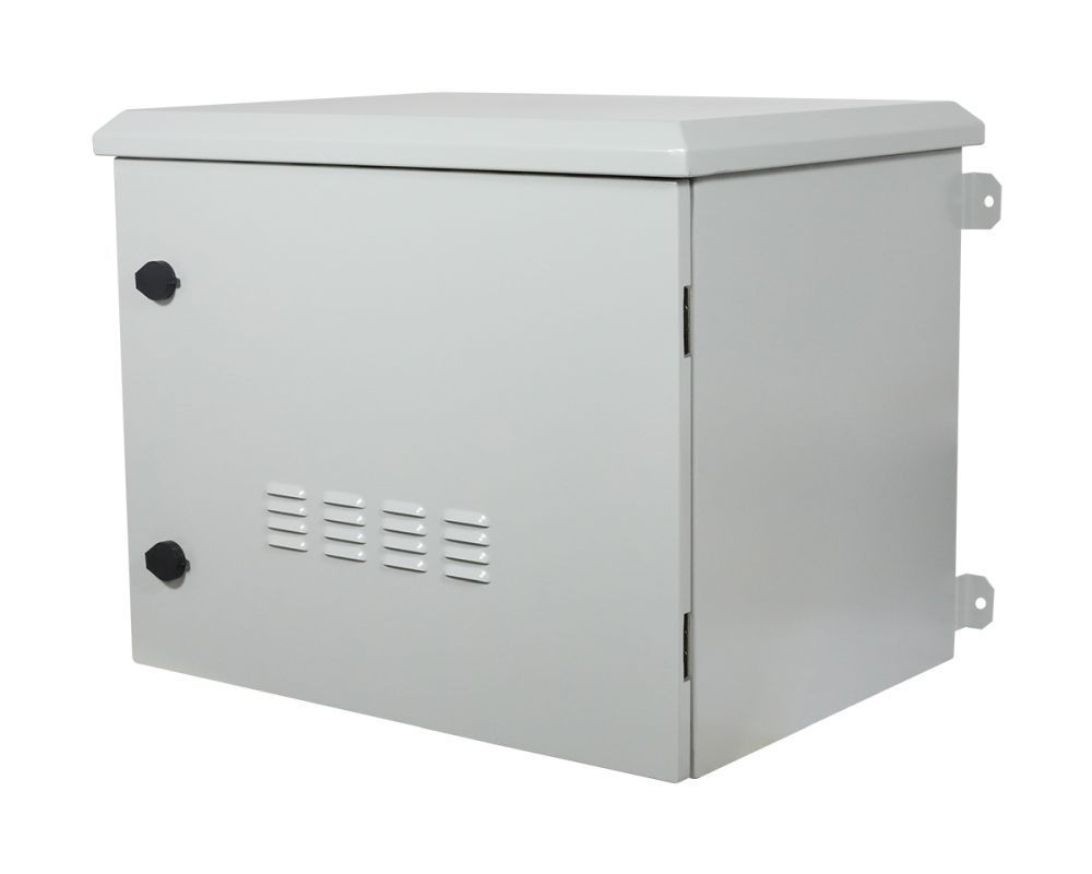 ALLNET 19"Wandgehäuse,  9HE, T638mm, Lichtgrau, IP55, SO-Serie, incl. 4-Fach Lüftereinheit