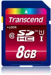 Transcend SD Card SDXC/SDHC Class 10 UHS-I 8GB