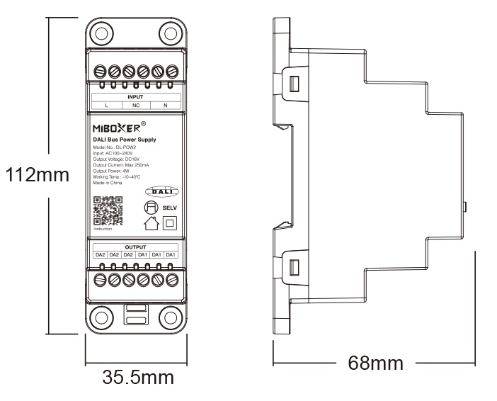 MiBoxer DL-POW1 LED DALI-Bus-Stromversorgung (DIN-Schiene)