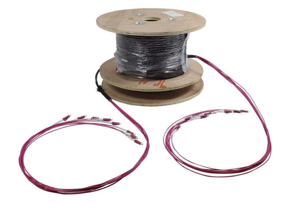 LWL-Kabel, Trunkkabel U-DQ(ZN)BH  8G 50/125, LC/LC OM4 120m, Trommel, Synergy21