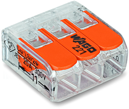 Wago Serie 221 - 3*4mm (50 Stück) Wago Serie 221 - 3*4mm (50 Stück)
