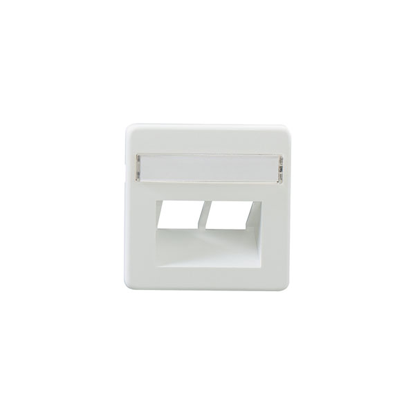 Rutenbeck Dose, Zbh.ZentralstüCk Mit 2 StecköFfnungen Und Beschriftungsfeld, Reinweiß (äHnlich RAL 9010) , ZSt UAE-Cat. 8/8 Rw