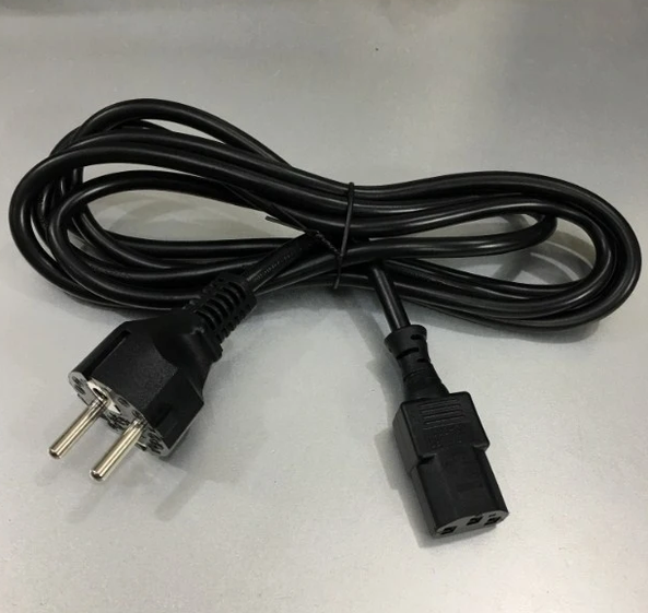 Netzkabel 230V Safety Contact CEE7(Stecker) KaltgeräTe IEC-C13(Buchse), 2,2m, Black, Juniper