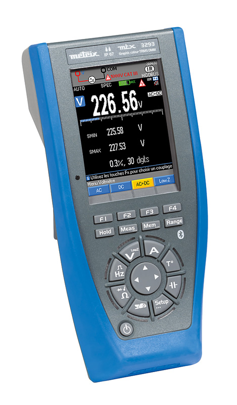 Metrix MTX 3293 / Digitalmultimeter mit Farbgrafik-Display, 100.000 Digits, True-RMS, 200kHz Bandbreite, IR/USB