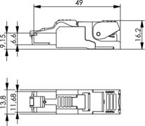 Telegärtner Stecker, TP/RJ45, Feldkonfektionierbar, CAT6A, MFP8,T568A, 10-Pack,